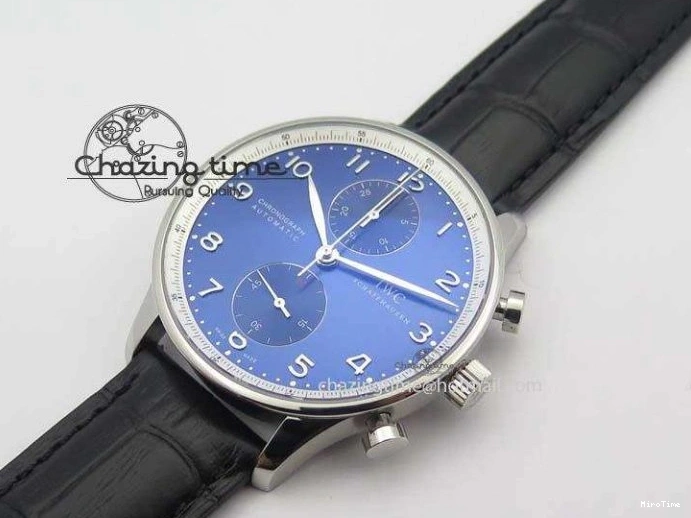 MIROTIME 0410 Portuguese Chrono IW371432 “Laureus” ZF 1:1 Best Edition On Black Leather Strap A79350 (Slim Movement) WaterResistant 7262